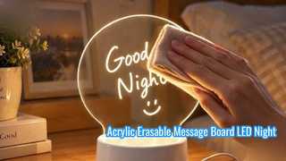 Acrylic Erasable Message Board LED Night Light