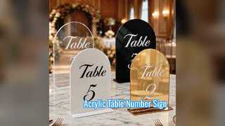 Acrylic Table Number Sign
