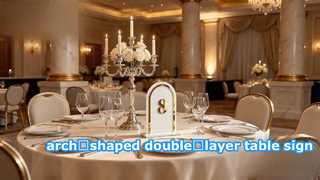 arch‑shaped double‑layer table sign
