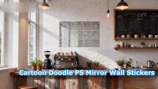 Cartoon Doodle PS Mirror Wall Stickers