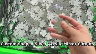 Custom Shaped Silver Acrylic Mirror Cutouts