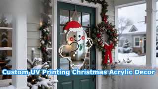 Custom UV Printing Christmas Acrylic Decor Mirror