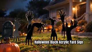 Halloween Zombie Hand Acrylic Ground Stake Sign
