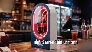 Custom Logo Infinity Mirror Table Light Sign