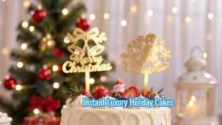 Merry Christmas Acrylic Cake Topper