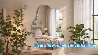 Irregular Wavy Frameless Acrylic Wall Mirror