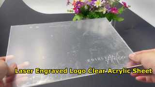 Laser Engraved Logo Clear Acrylic Sheet