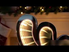 Reindeer Head Shaped Infinity Mirror Light LED 3D Tunnel Acrylic Mirror for Christmas Decor