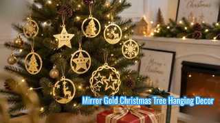 Mirror Gold Acrylic Christmas Tree Hanging Decor