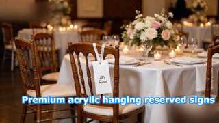 Premium acrylic hanging reserved signs