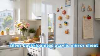 silver back‑painted acrylic mirror sheet