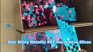 Star Shiny Metallic PET Decorative Slices